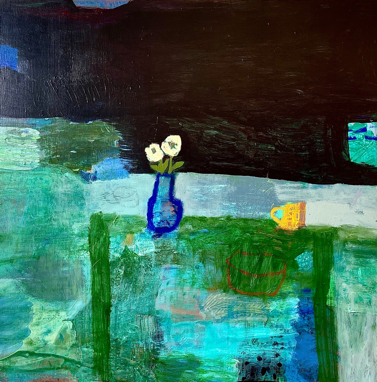 The kitchen table at night