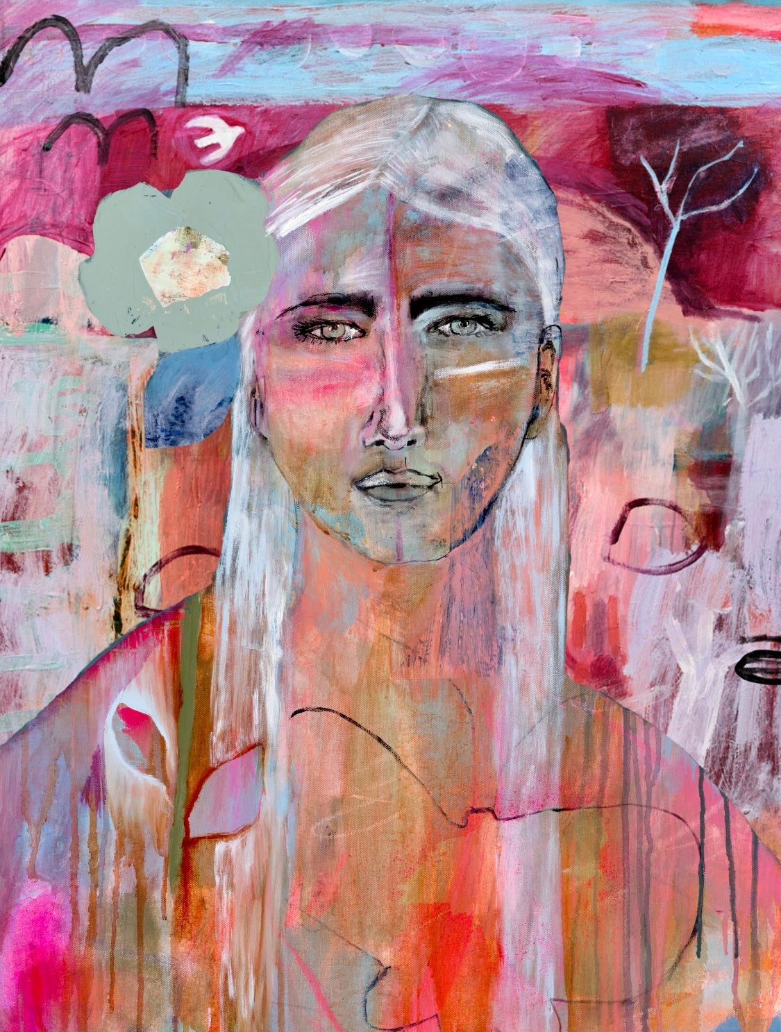 Girl in the landscape - Print