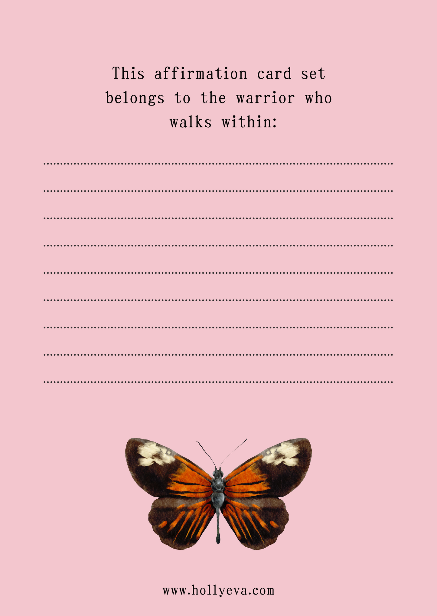 Return of the warrior - Affirmation card Deck