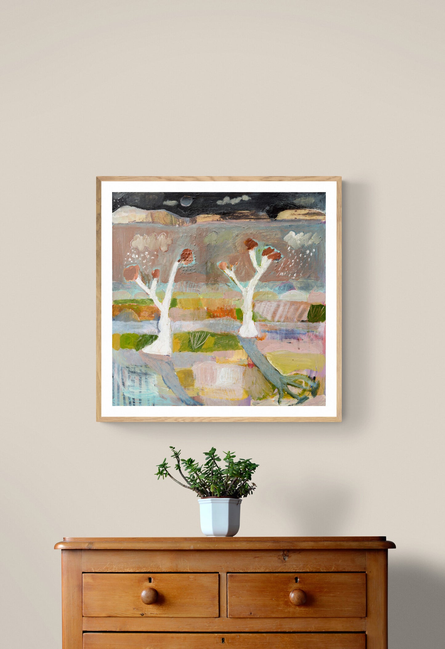 'Two Trees' Paper Print